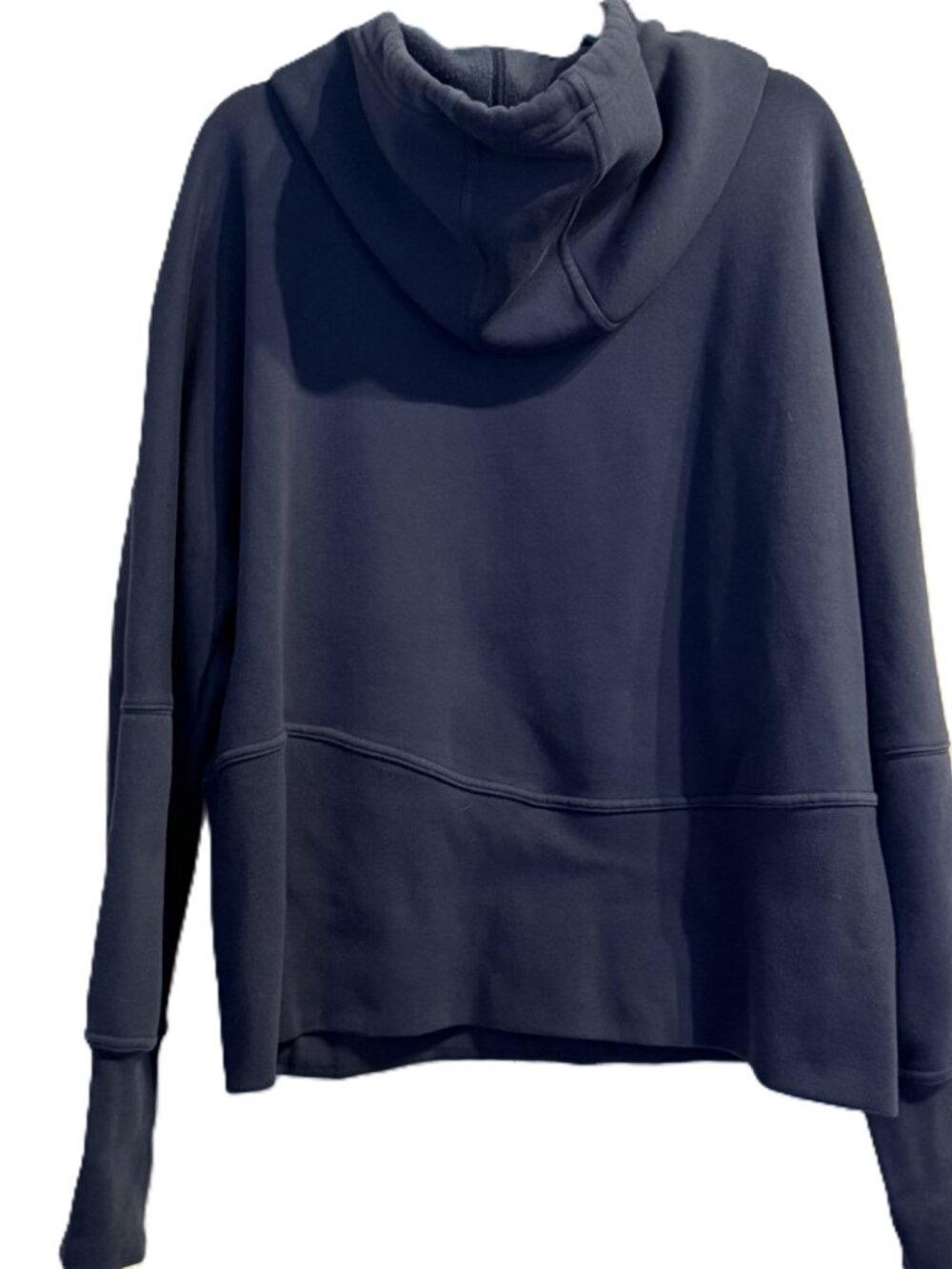Hoka Navy Logo Hoodie Fleece Pullover Athleisure Gorpcore Minimalist Women's XL - Picture 3 of 12